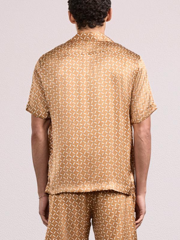 Frescobol Carioca ROBERTO SILK SHIRT Almond & Ivory