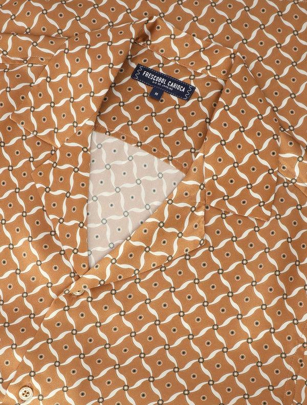 frescobol carioca ROBERTO SILK SHIRT Almond & Ivory