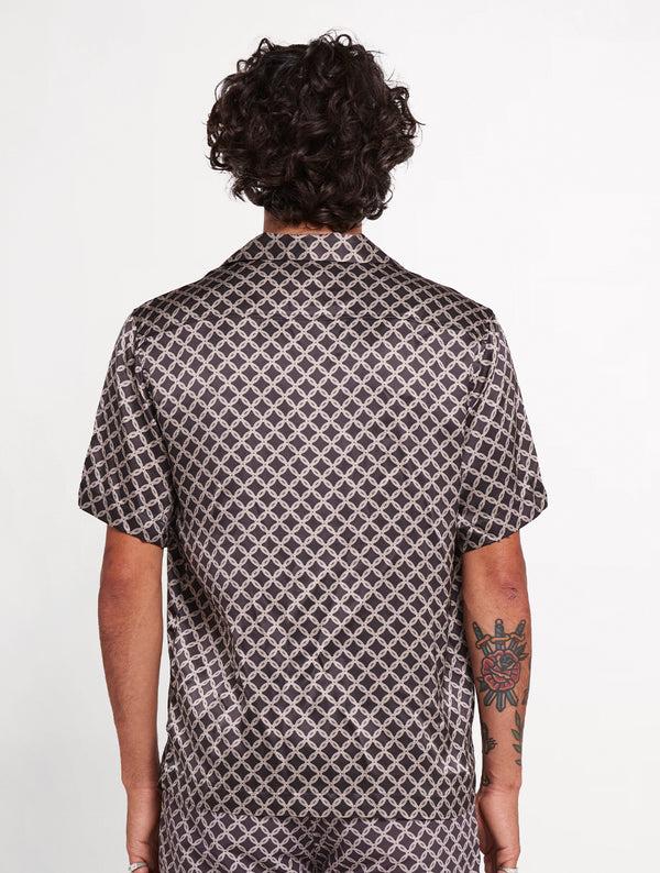 Frescobol Carioca ROBERTO SILK SHIRT Brown & Truffle