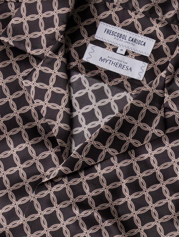 frescobol carioca ROBERTO SILK SHIRT Brown & Truffle