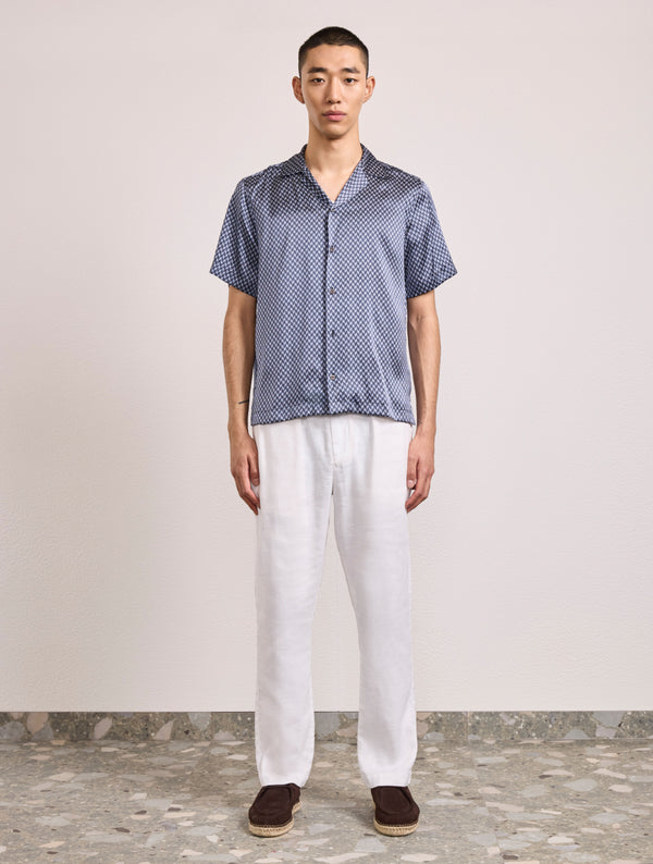 Frescobol Carioca ROBERTO SILK SHIRT Charcoal Blue