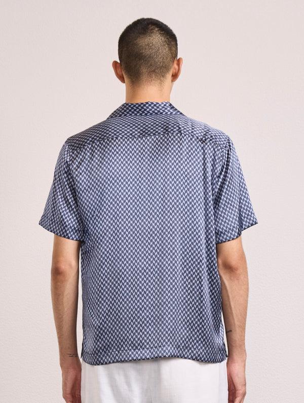 Frescobol Carioca ROBERTO SILK SHIRT Charcoal Blue