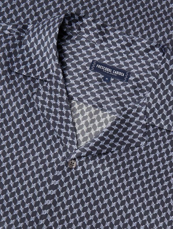 frescobol carioca ROBERTO SILK SHIRT Charcoal Blue