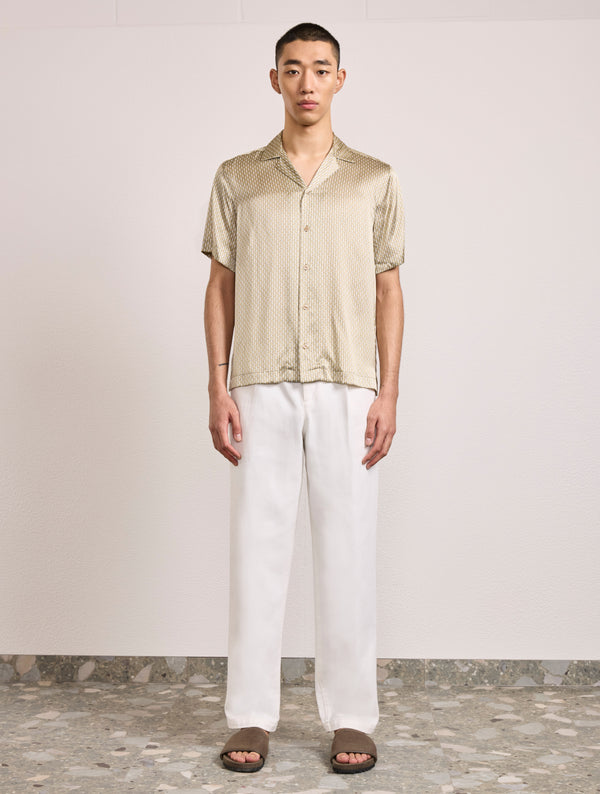 Frescobol Carioca ROBERTO SILK SHIRT Dried Moss
