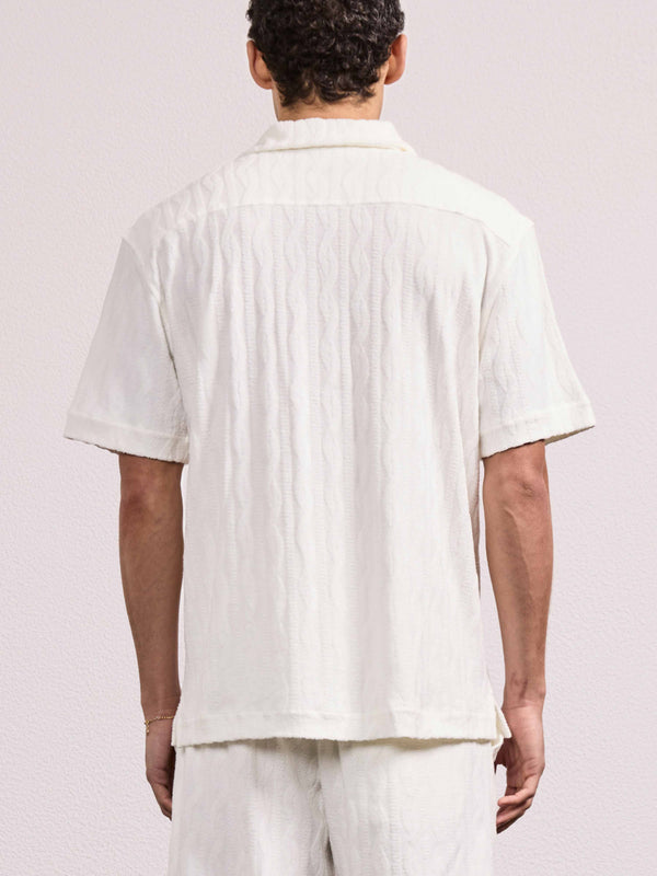 Frescobol Carioca ROBERTO TERRY COTTON SHIRT Ivory
