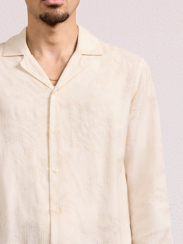 Frescobol Carioca SAFRA COTTON SHIRT Ivory
