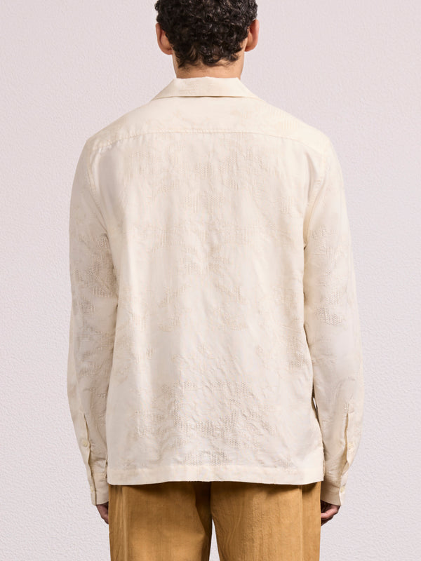 Frescobol Carioca SAFRA COTTON SHIRT Ivory