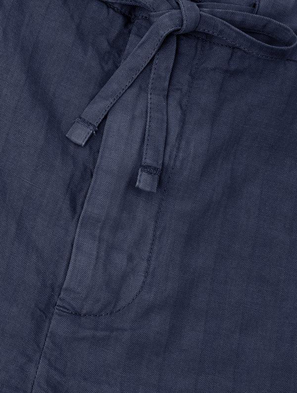 frescobol carioca SERGIO LINEN-BLEND SHORTS Navy