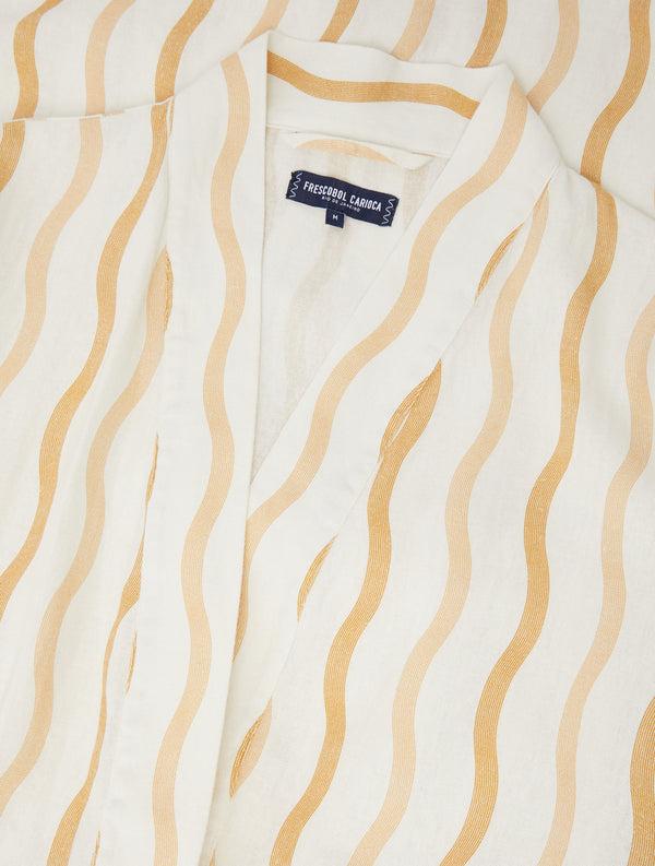 frescobol carioca TEFE LINEN ROBE Ivory & Almond