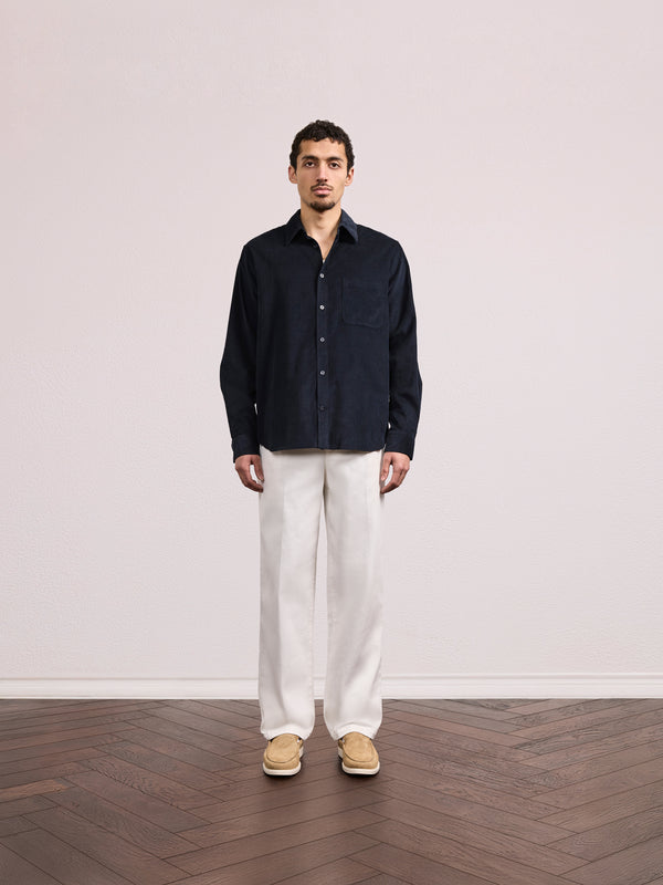 Frescobol Carioca TELLES CORDUROY SHIRT Navy