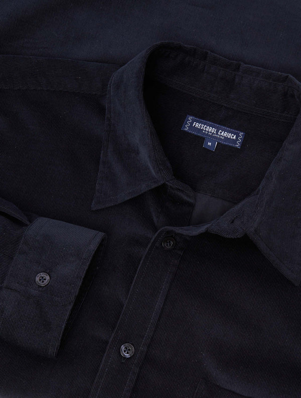 frescobol carioca TELLES CORDUROY SHIRT Navy
