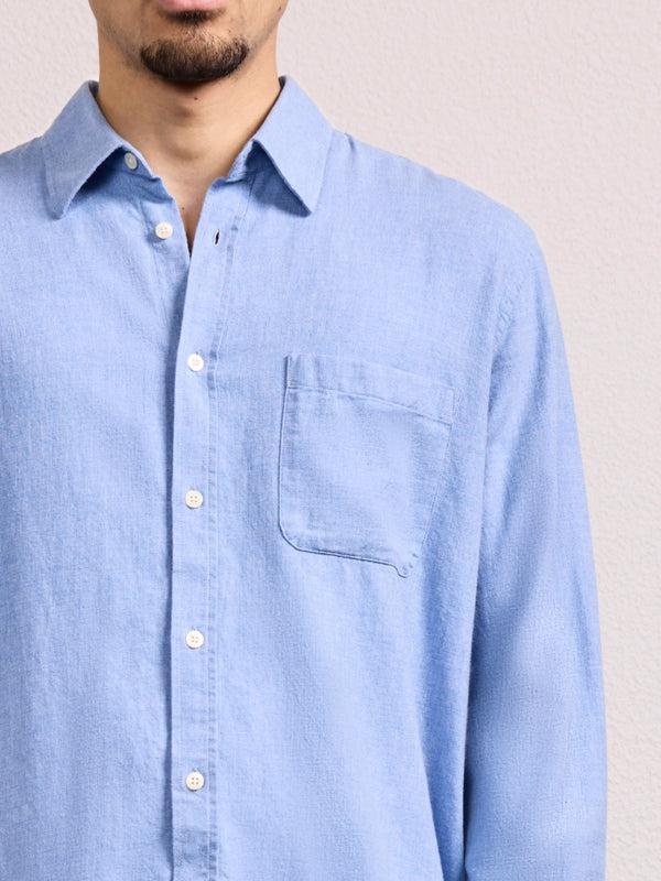 Frescobol Carioca TELLES COTTON SHIRT Light Blue