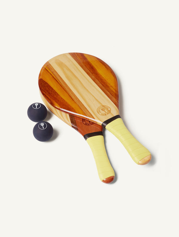 frescobol carioca TRANCOSO BEACH BAT SET Yellow