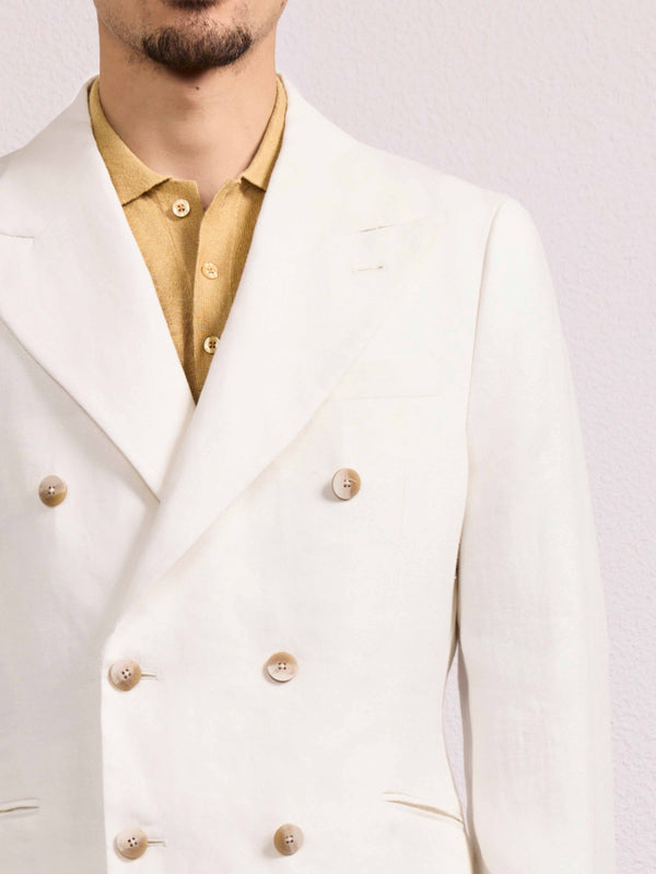 Frescobol Carioca ZANINI LINEN BLAZER Ivory