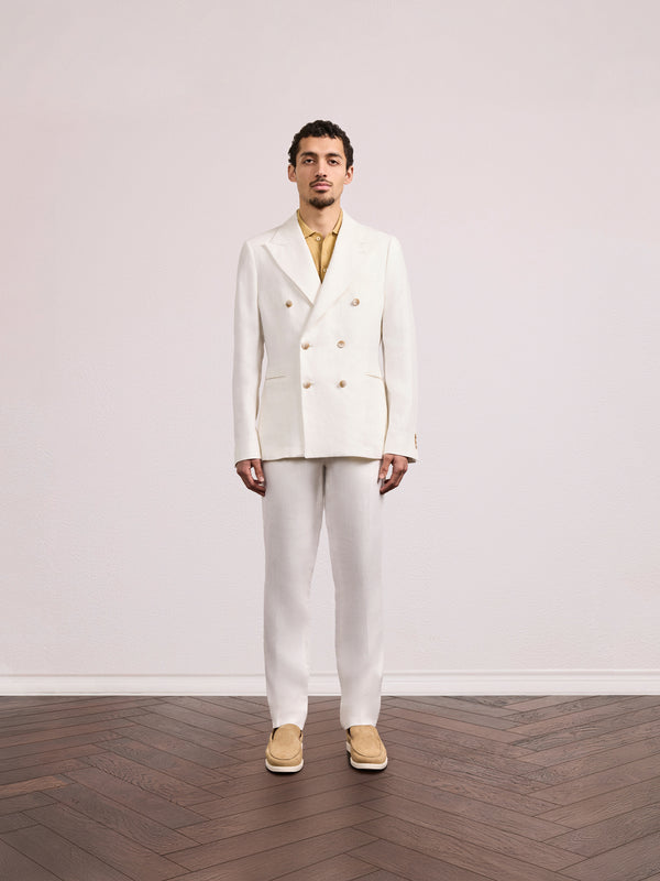 Frescobol Carioca ZANINI LINEN BLAZER Ivory