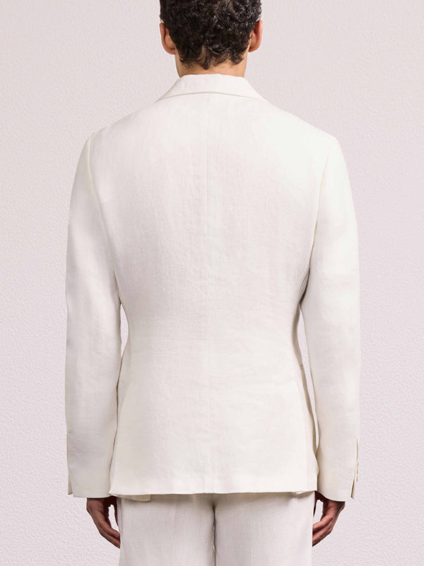Frescobol Carioca ZANINI LINEN BLAZER Ivory