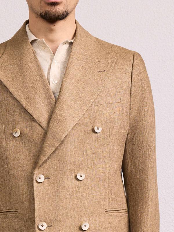 Frescobol Carioca ZANINI LINEN BLAZER Light Brown