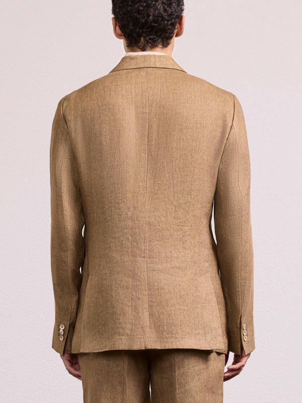 Frescobol Carioca ZANINI LINEN BLAZER Light Brown