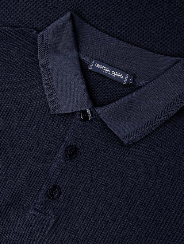 frescobol carioca HORACIO COTTON PIQUET POLO Midnight-Blue