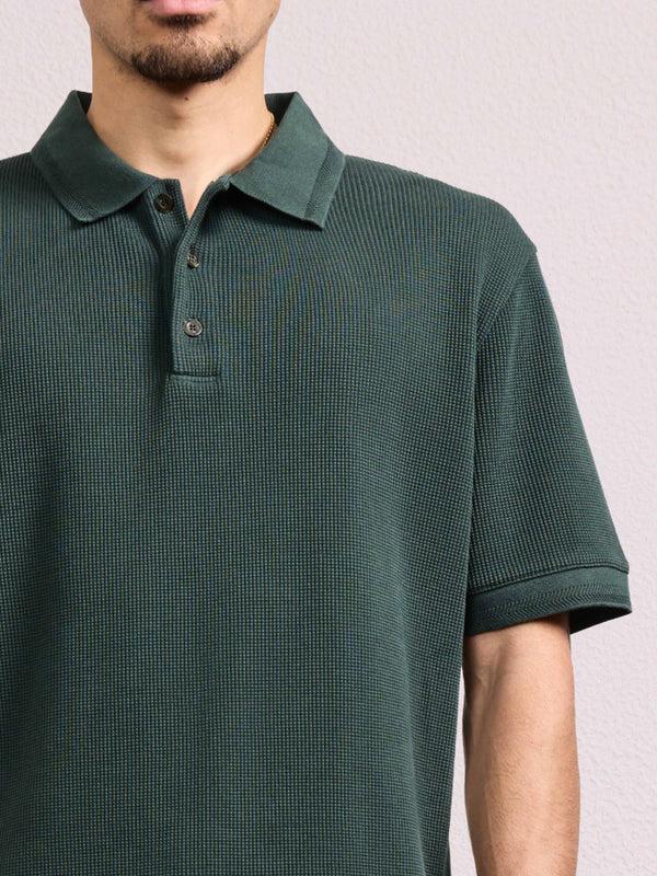 Frescobol Carioca HORACIO COTTON WAFFLE POLO Evergreen