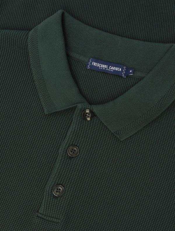 frescobol carioca HORACIO COTTON WAFFLE POLO Evergreen