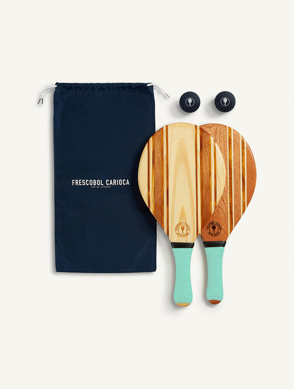 Frescobol Carioca LEBLON BEACH BAT SET Pastel Green