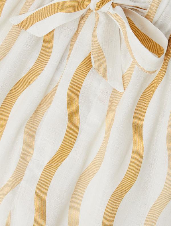 frescobol carioca LUCAS LINEN-VISCOSE SHORTS Ivory & Almond