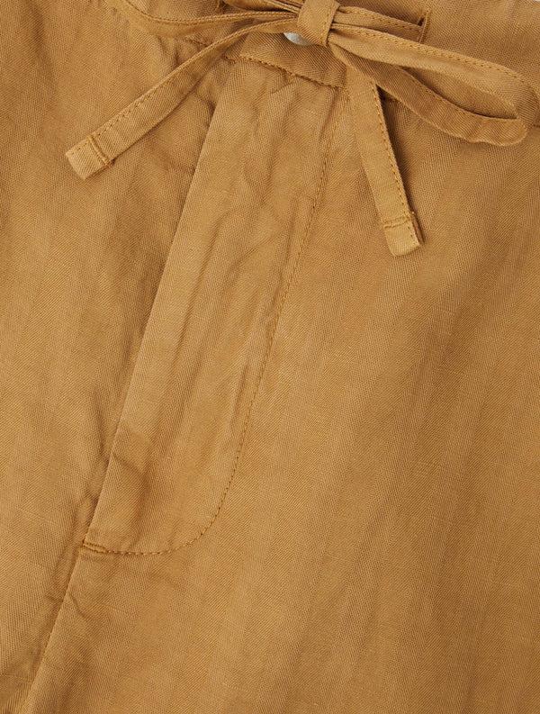 frescobol carioca MENDES LINEN-BLEND TROUSERS Stone Beige