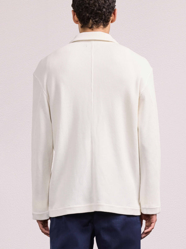 Frescobol Carioca PEDRO COTTON WAFFLE OVERSHIRT Ivory