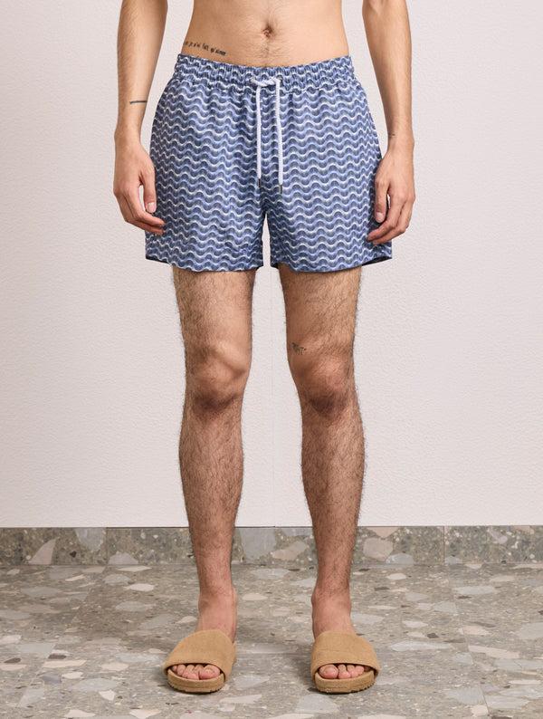 Frescobol Carioca RAIO DO SOL RIO SPORT SWIM Chambray Blue & Charcoal Blue