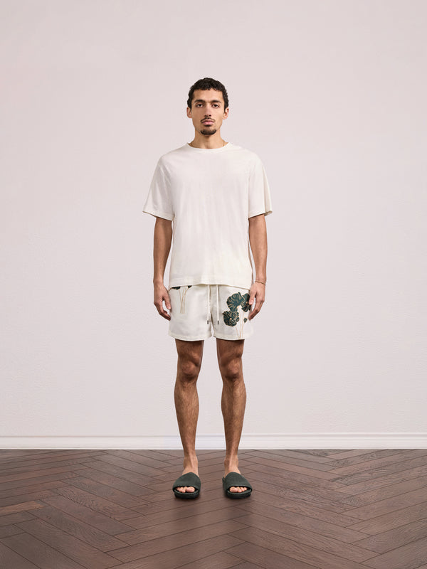 Frescobol Carioca RIO SPORT FLORAL SWIM Ivory & Evergreen