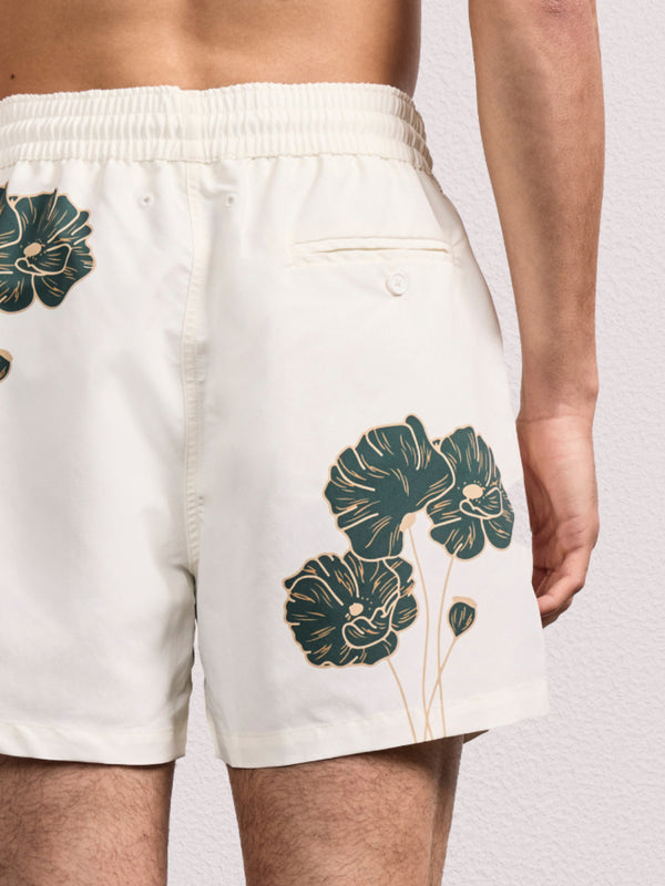 Frescobol Carioca RIO SPORT FLORAL SWIM Ivory & Evergreen