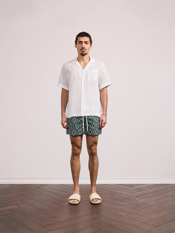 Frescobol Carioca RIO SPORT RAFFIA ANGRA SWIM Evergreen & Ivory