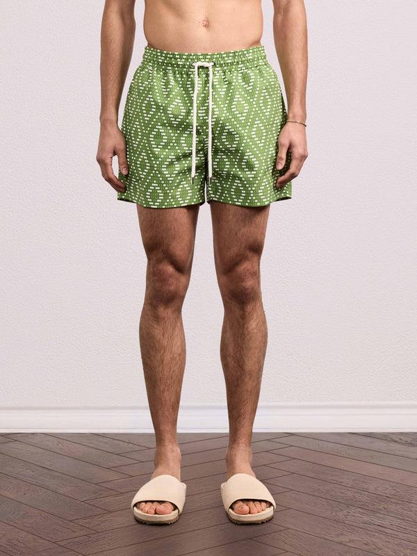 Frescobol Carioca RIO SPORT RAFFIA ANGRA SWIM Parakeet Green & Ivory