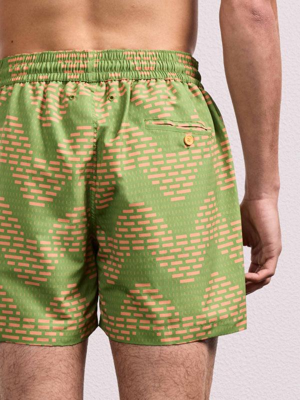 Frescobol Carioca RIO SPORT RAFFIA COPA SWIM Parakeet Green & Mandarin Orange