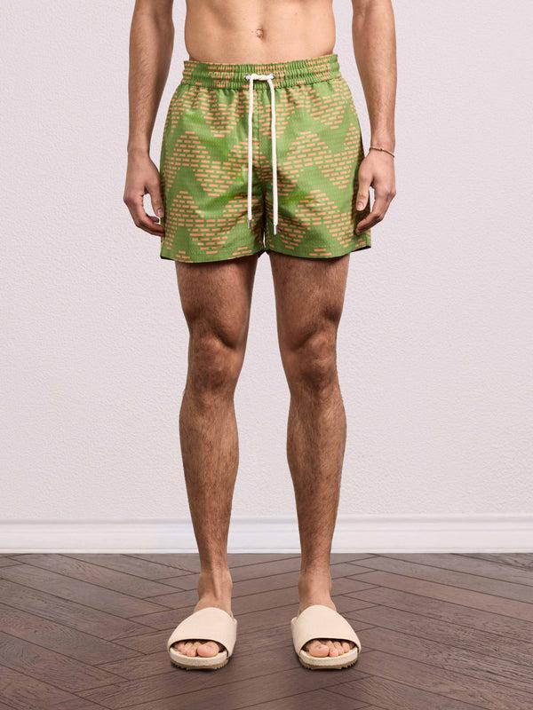 Frescobol Carioca RIO SPORT RAFFIA COPA SWIM Parakeet Green & Mandarin Orange