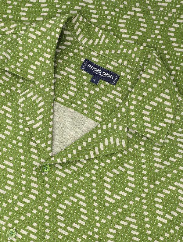 frescobol carioca ROBERTO LINEN SHIRT Parakeet Green