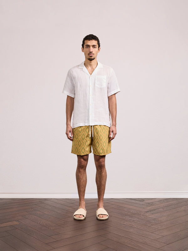 Frescobol Carioca SANTOS BOARD ANGRA RAFFIA SWIM Tuscan Sun & Parakeet Green