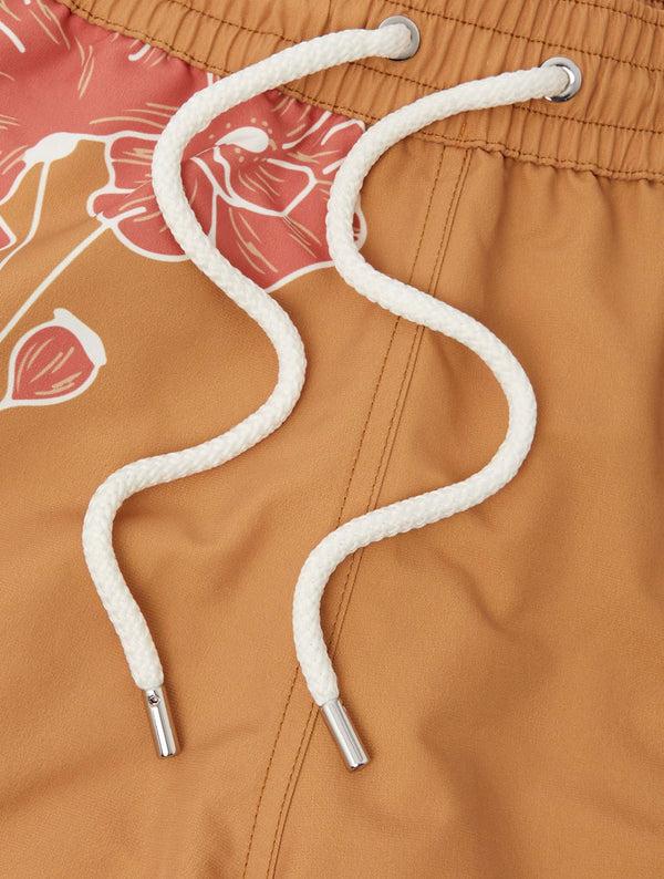 frescobol carioca SANTOS BOARD FLORAL SWIM Almond & Coral Rose