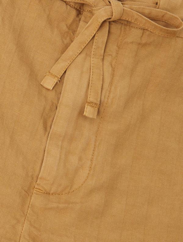 frescobol carioca SERGIO LINEN-BLEND SHORTS Stone Beige