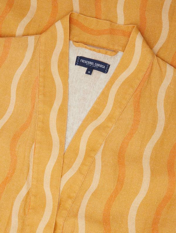 frescobol carioca TEFE LINEN ROBE Tuscan Sun & Mandarin Orange