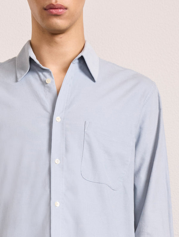 Frescobol Carioca TELLES CORDUROY SHIRT Powder Blue