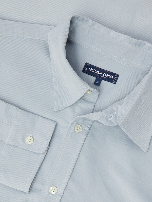 frescobol carioca TELLES CORDUROY SHIRT Powder Blue