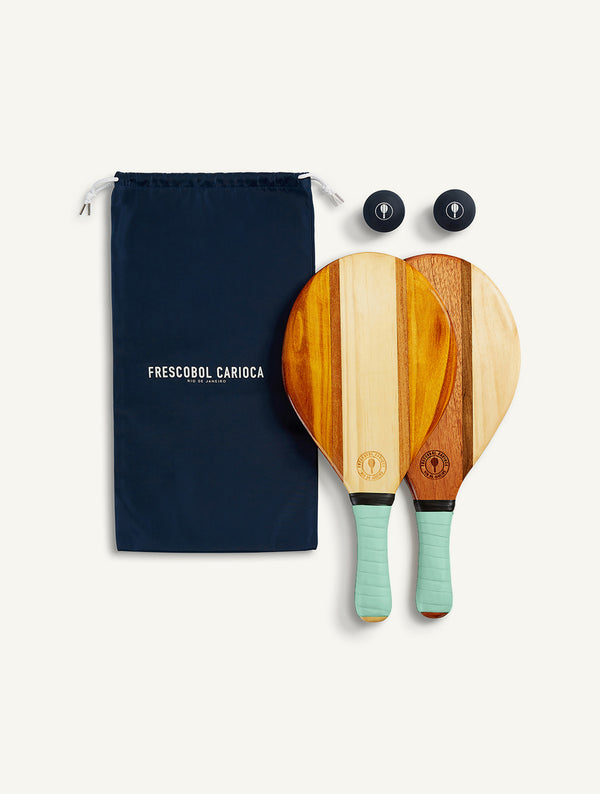 Frescobol Carioca TRANCOSO BEACH BAT SET Pastel Green