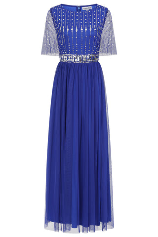 Frock & Frill Alice Cobalt Blue Embellished Maxi Dress