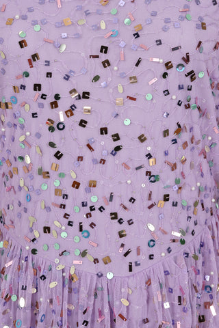 Frock & Frill Christina Lilac Confetti Sequin Maxi Dress