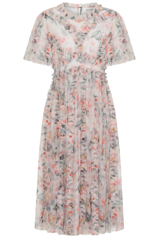 Frock & Frill Florentina Floral Print Ruffled Midi Dress