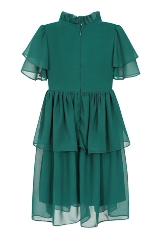 Frock & Frill Forest Alpine Green Woodland Embroidered Dress