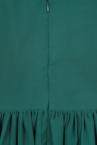 Frock & Frill Forest Alpine Green Woodland Embroidered Dress