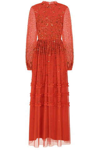 Frock & Frill Agnes Copper Sequin Maxi Dress